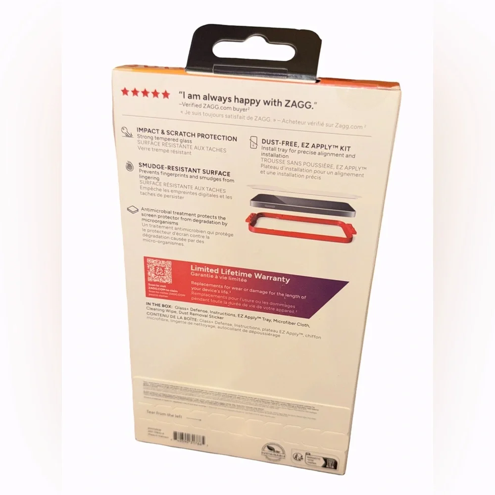 ZAGG InvisibleShield Glass+ Screen Protector for iPhone 16/15 - Clear New in Box